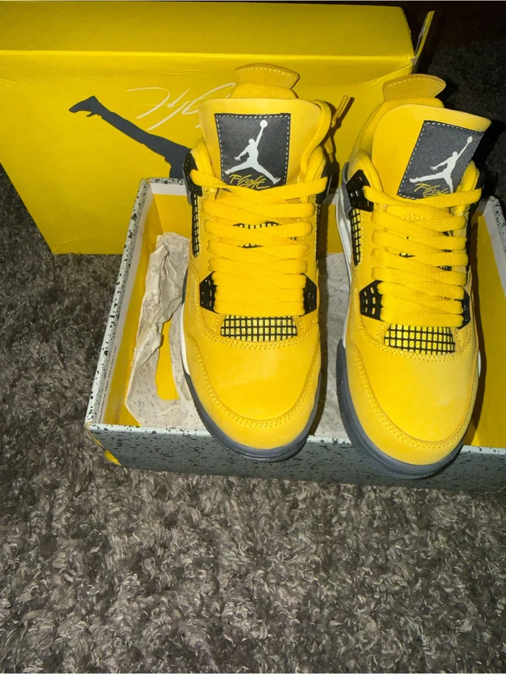 Jordan Kids' Yellow and Black Retro Sneakers